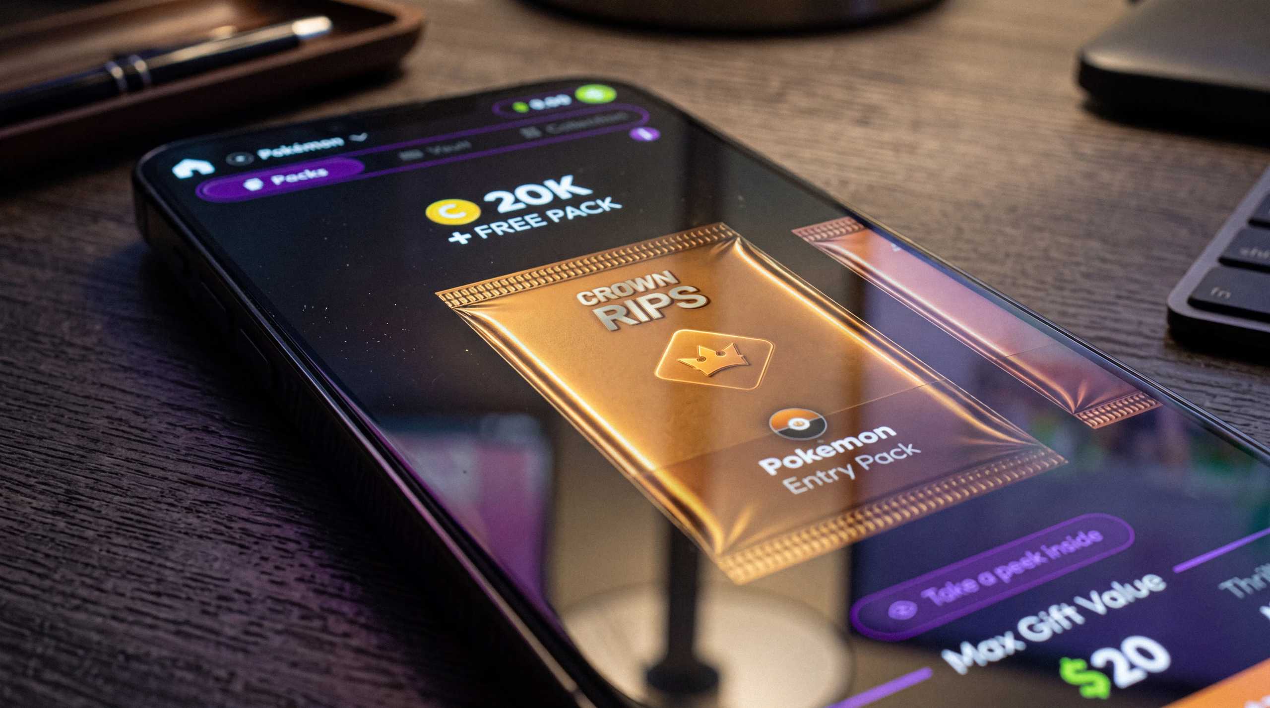 Crown Rips Lets Players Chase $100,000 Pokemon and Sports Cards